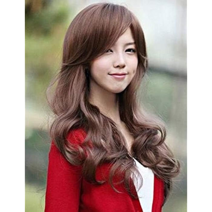 DILLARDS Charming Side Bangs Brown Big Wavy Fluffy Long Curls Curled Wig For Girls Women Daily Use -H169, 2724700018780 - Image 3